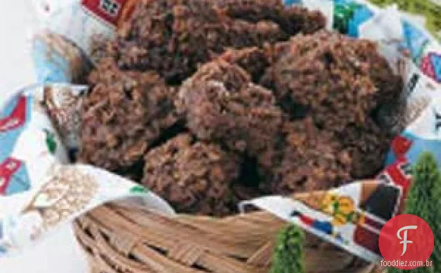 Biscoitos de chocolate sem assar