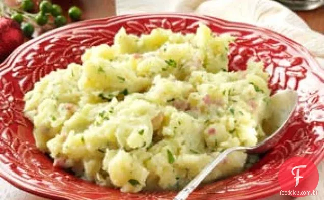Purê de Batatas com Azeite e Pancetta