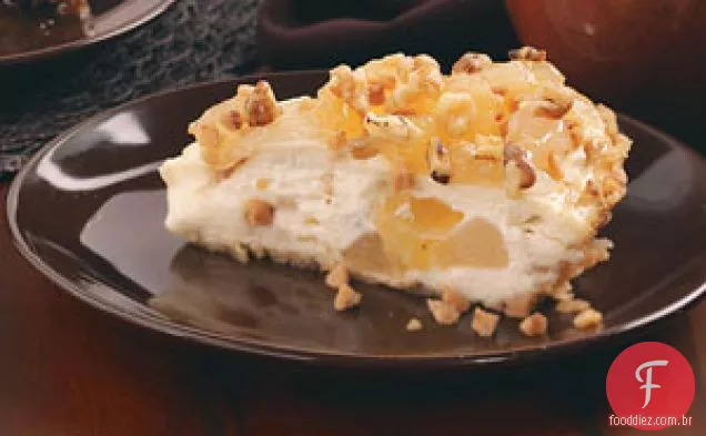 Torta de maçã com queijo e caramelo