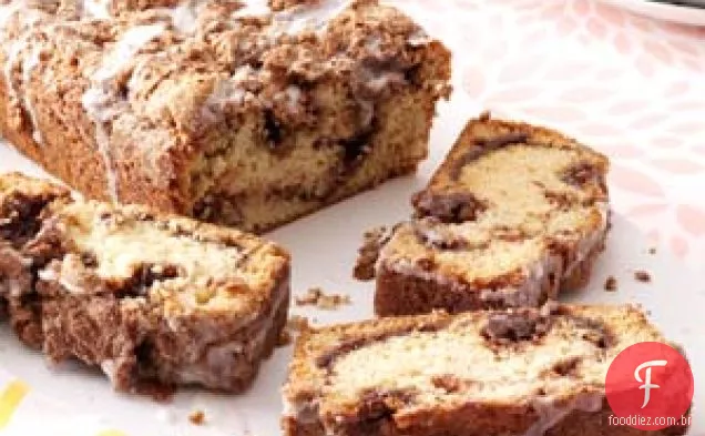 Pão rápido com redemoinho de canela
