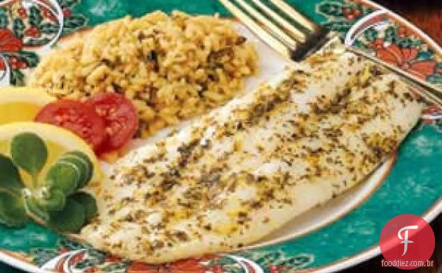 Filetes de Peixe com Manteiga de Ervas Cítricas