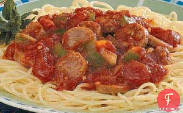 Espaguete com Salsicha Italiana