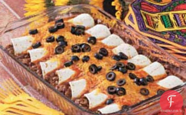 Enchiladas de carne e queijo