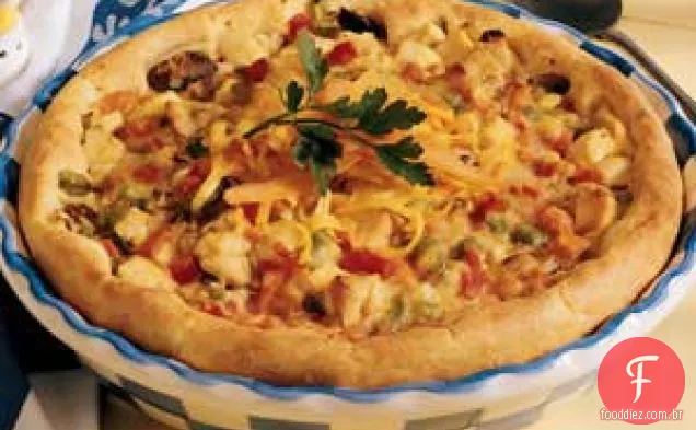 Torta de Frango com Crosta Salgada