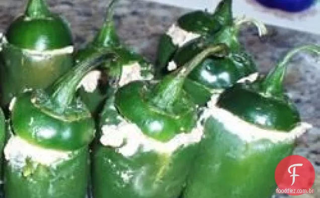 Jalapenos Recheados com Gouda Defumado e Abacaxi