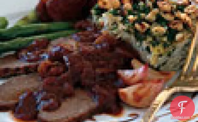 Peito agridoce com chalotas e batatas novas