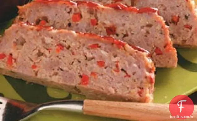 Bolo de Carne com Pimentão Vermelho