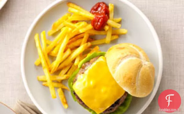 Cheeseburgers de cogumelos