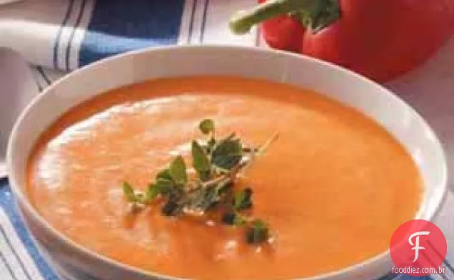Sopa de Pimentões Vermelhos Assados