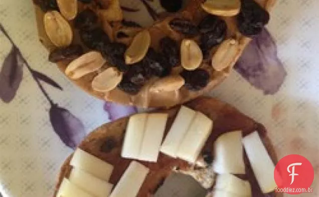 Sanduíche de manteiga de amendoim com frutas