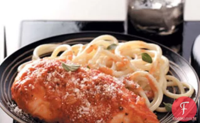 Frango com molho parmesão