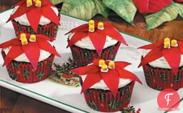 Cupcakes de Poinsétia