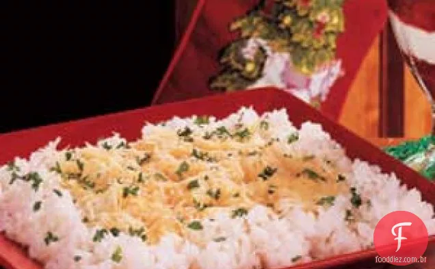 Arroz com manteiga de parmesão
