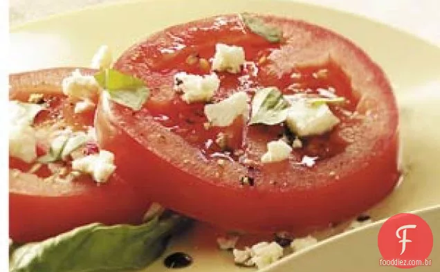 Tomates com queijo feta