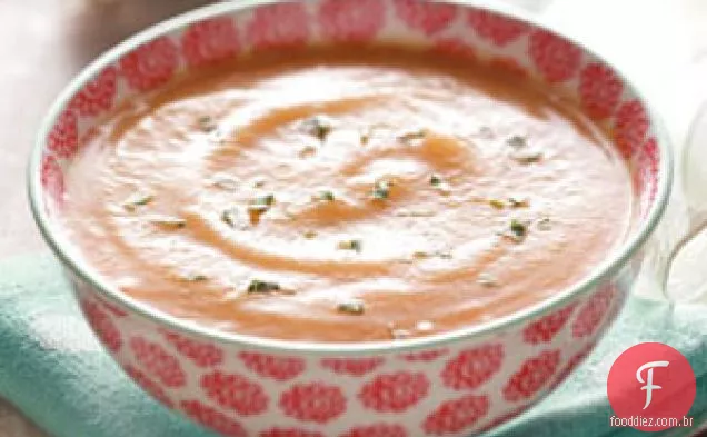 Sopa de abóbora temperada