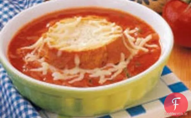 Sopa de cebola e tomate francesa