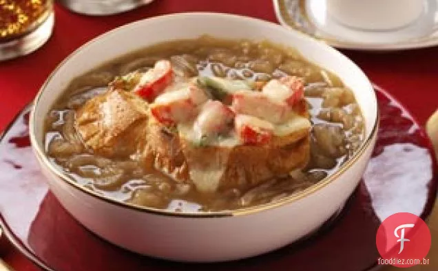 Sopa de cebola à italiana