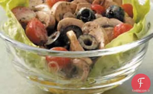 Salada Simples de Cogumelos Marinados