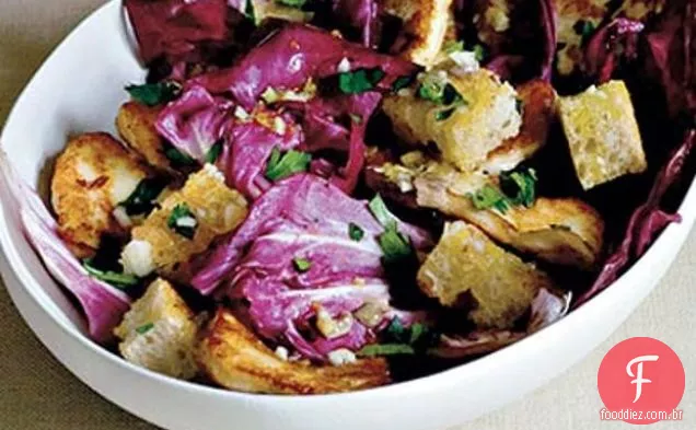 Salada Radicchio & Halloumi Com Molho De Anchova De Limão