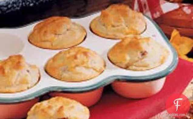 Muffins de presunto e queijo