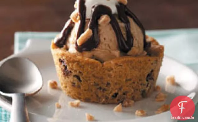 Copos de biscoito de sorvete de café