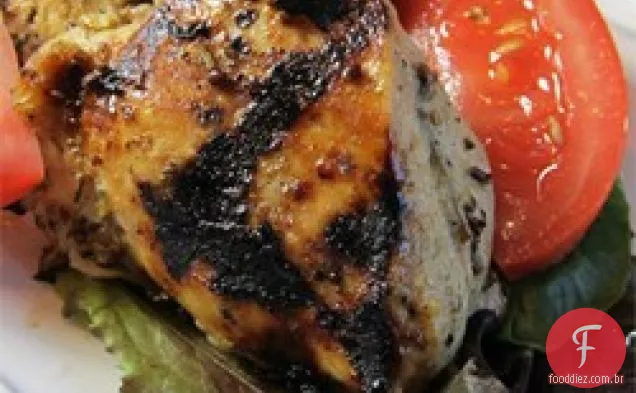 Frango grelhado com mel e limão
