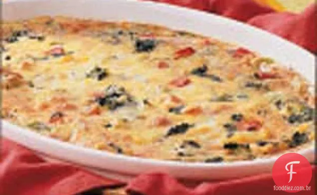 Estratos de espinafre e queijo