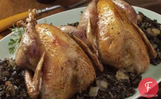 Faisão e arroz selvagem