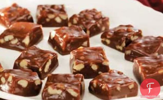 Caramelos de chocolate com nozes