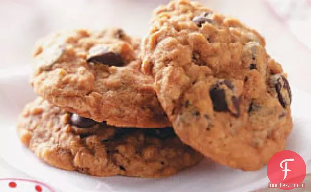 Biscoitos de abóbora com gotas de chocolate