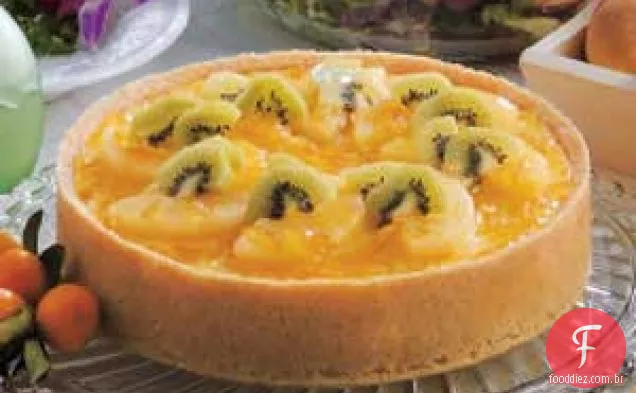 Cheesecake de abacaxi com kiwi