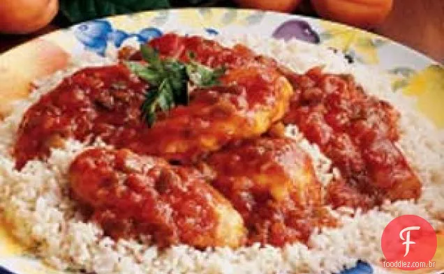 Frango com molho de damasco