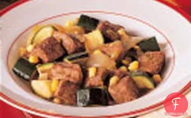 Abobrinha com Carne