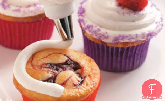 Cupcakes de framboesa