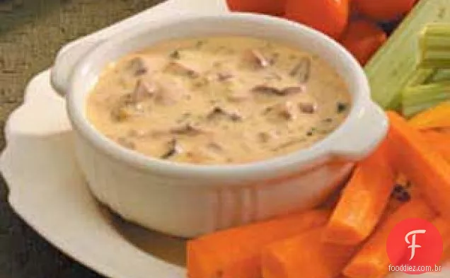 Molho de queijo e brócolis morno