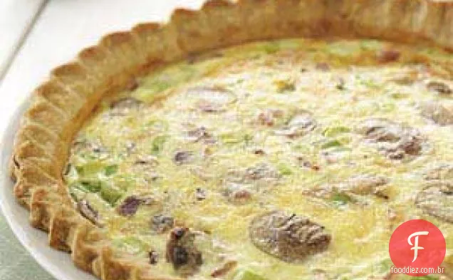 Quiche de cogumelos Lorraine