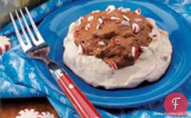 Copos de merengue de chocolate