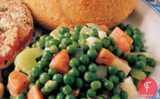 Salada de ervilha colorida