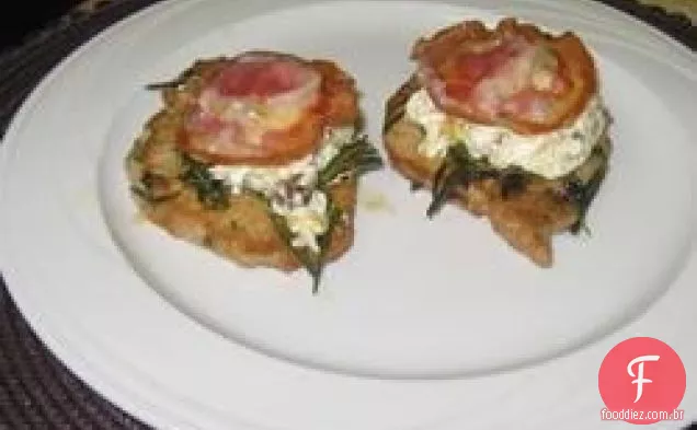 Saltimbocca com queijo Neufchatel