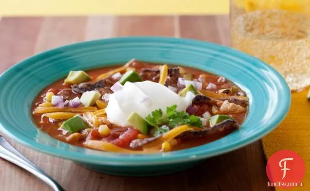 Sopa de Tortilha Santa Fé-Tástica Por-Que-a-Galinha-Atravessou-a-Estrada
