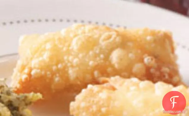 Wontons de queijo de cabra
