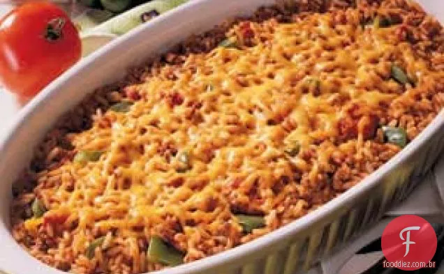 Arroz assado com especiarias