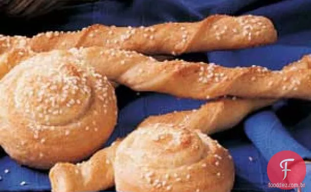 Palitos de pão de vara e carretel