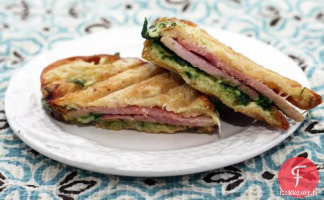 Ramp Pesto Ham & Gruyère Panini