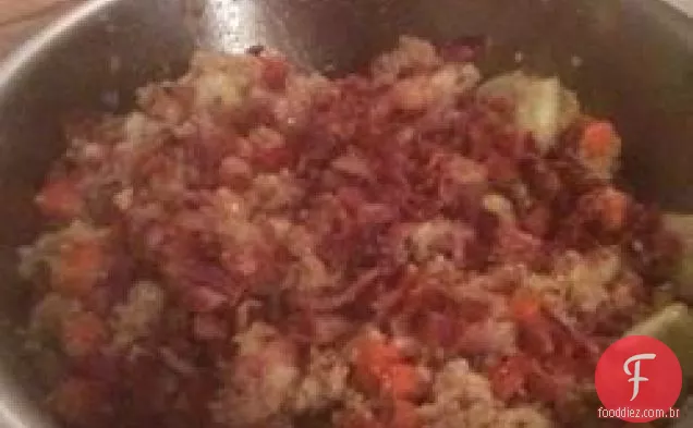 Salada de Cuscuz com Curry e Bacon