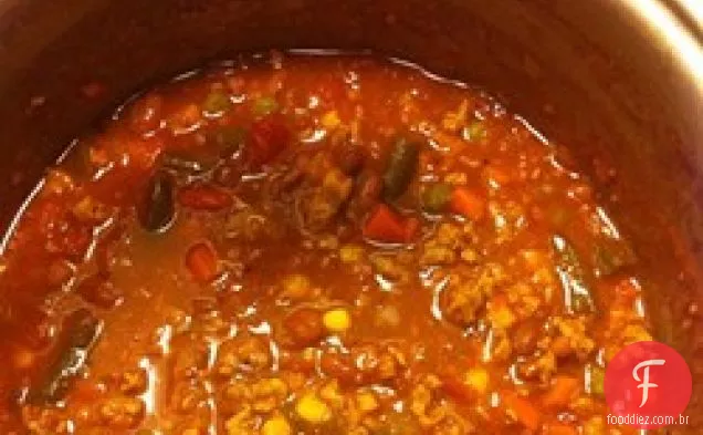 Sopa de peru fácil com tacos