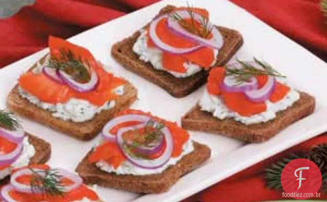 Canapés de Salmão Defumado