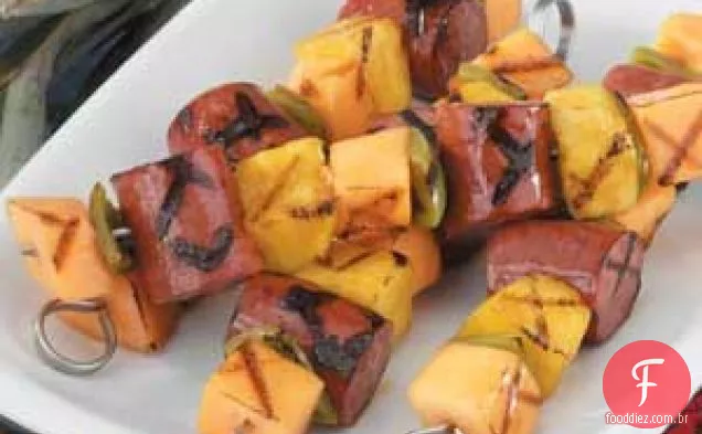 Espetinhos de Salsicha Polinésia para 2