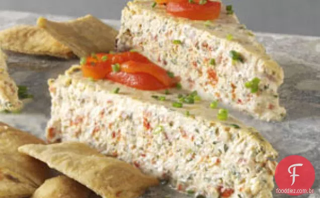 Cheesecake de Ervas e Pimentão Assado