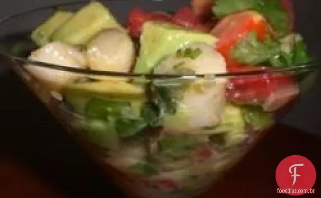 Aperitivo de Vieira e Abacate